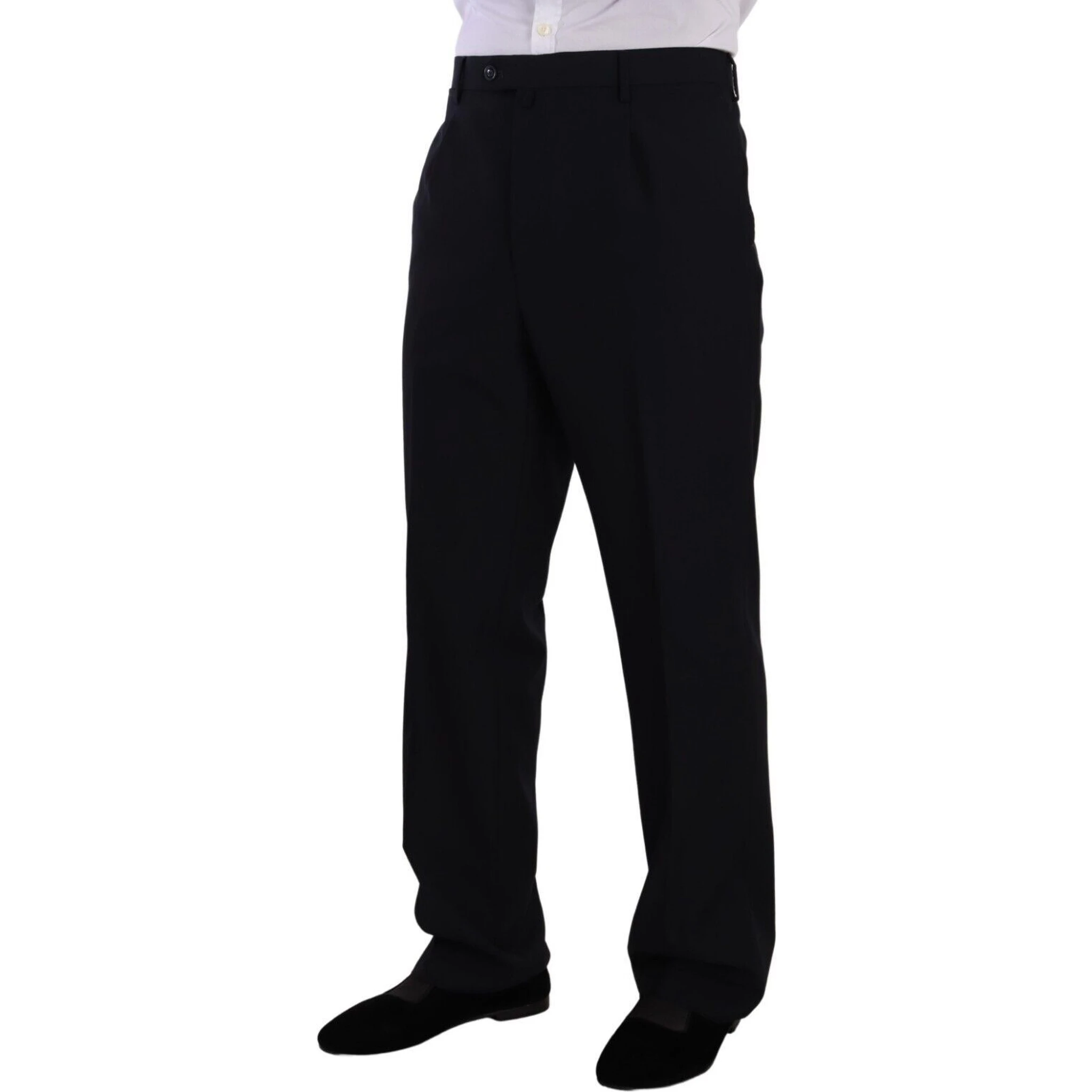 Blue Polyester Single Breasted Formal Suit