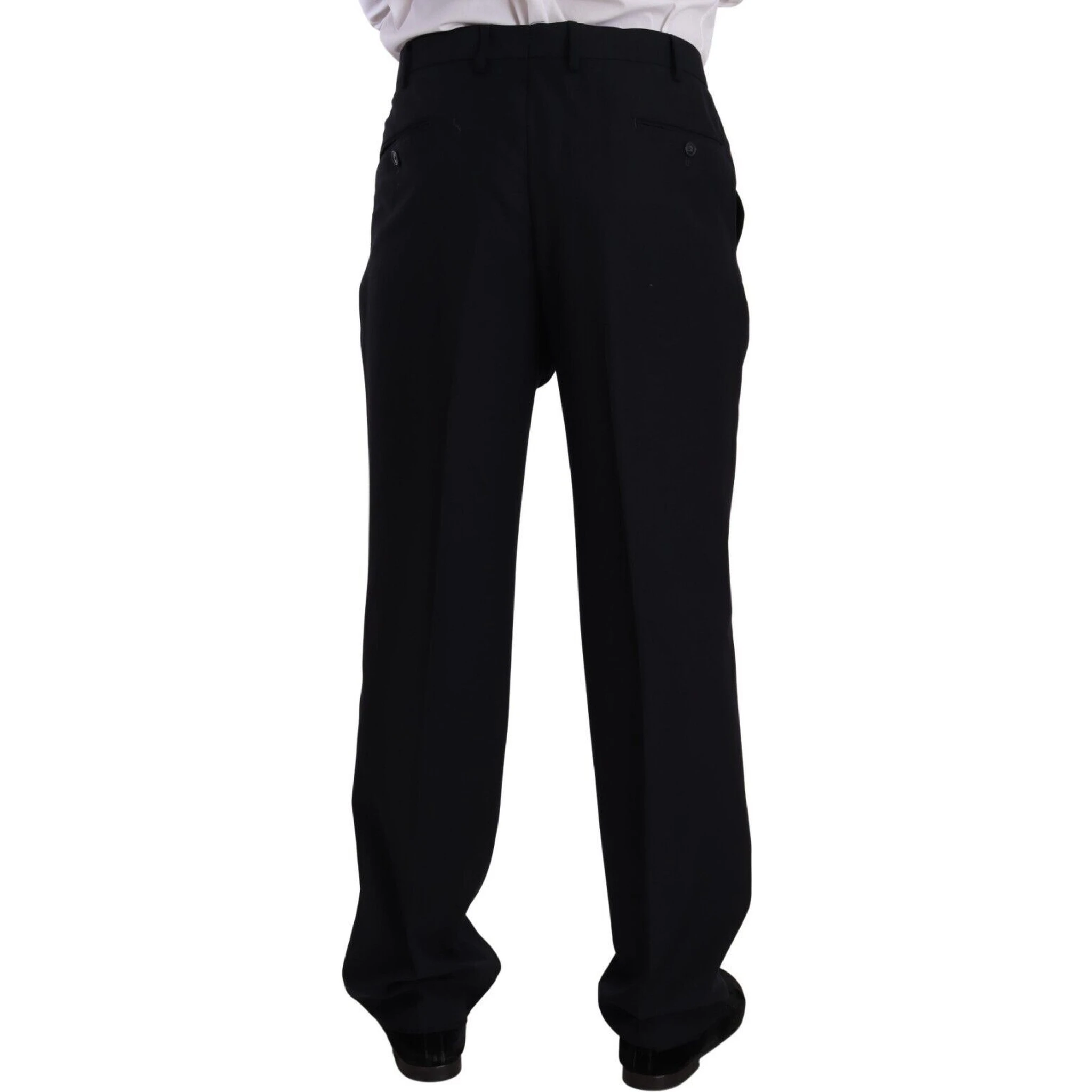 Blue Polyester Single Breasted Formal Suit