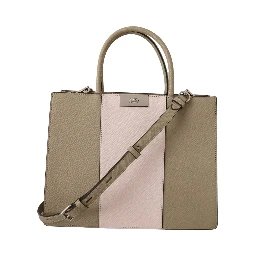 Sage Green Polyurethane Tote Shoulder Bag