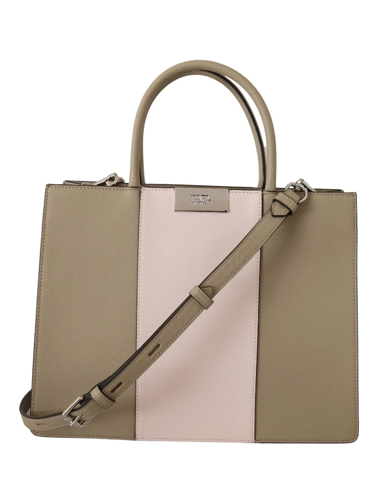 Sage Green Polyurethane Tote Shoulder Bag