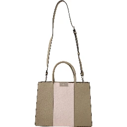 Sage Green Polyurethane Tote Shoulder Bag