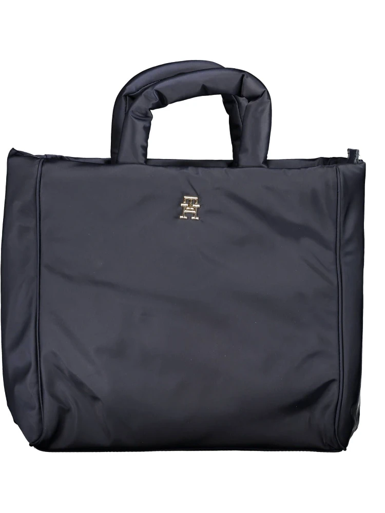 Blue Polyester Handbag