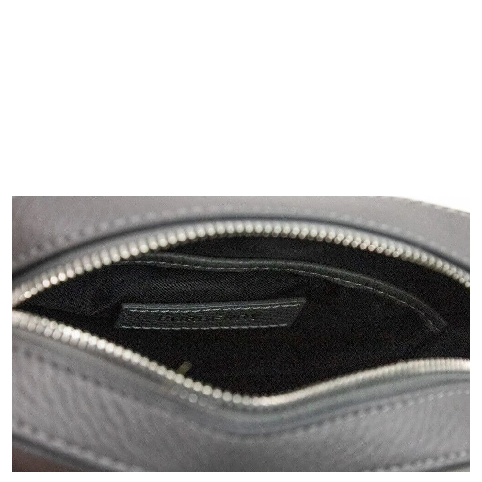 Thornton Small Grey Embossed Logo Grainy Leather Crossbody Handbag