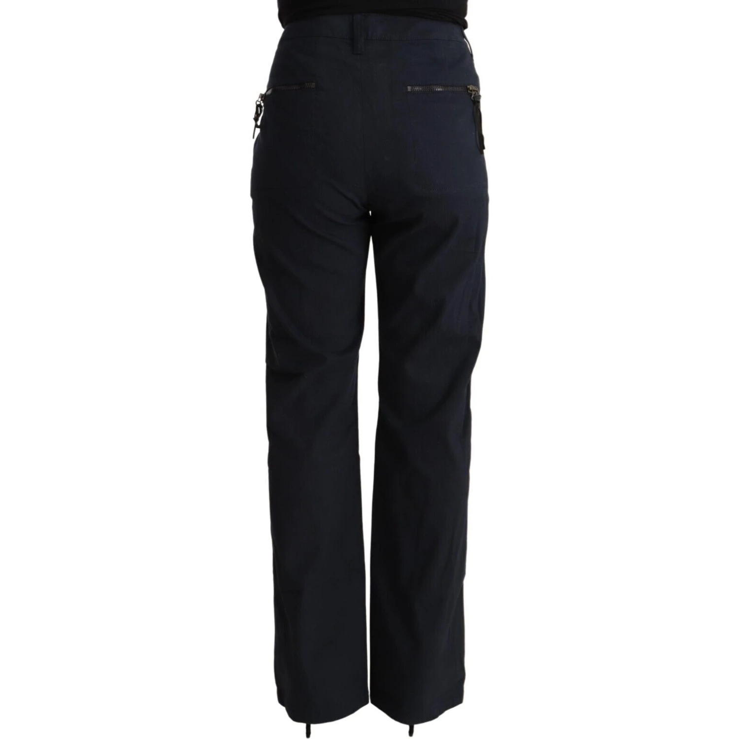 Black High Waist Tapered Cotton Pants
