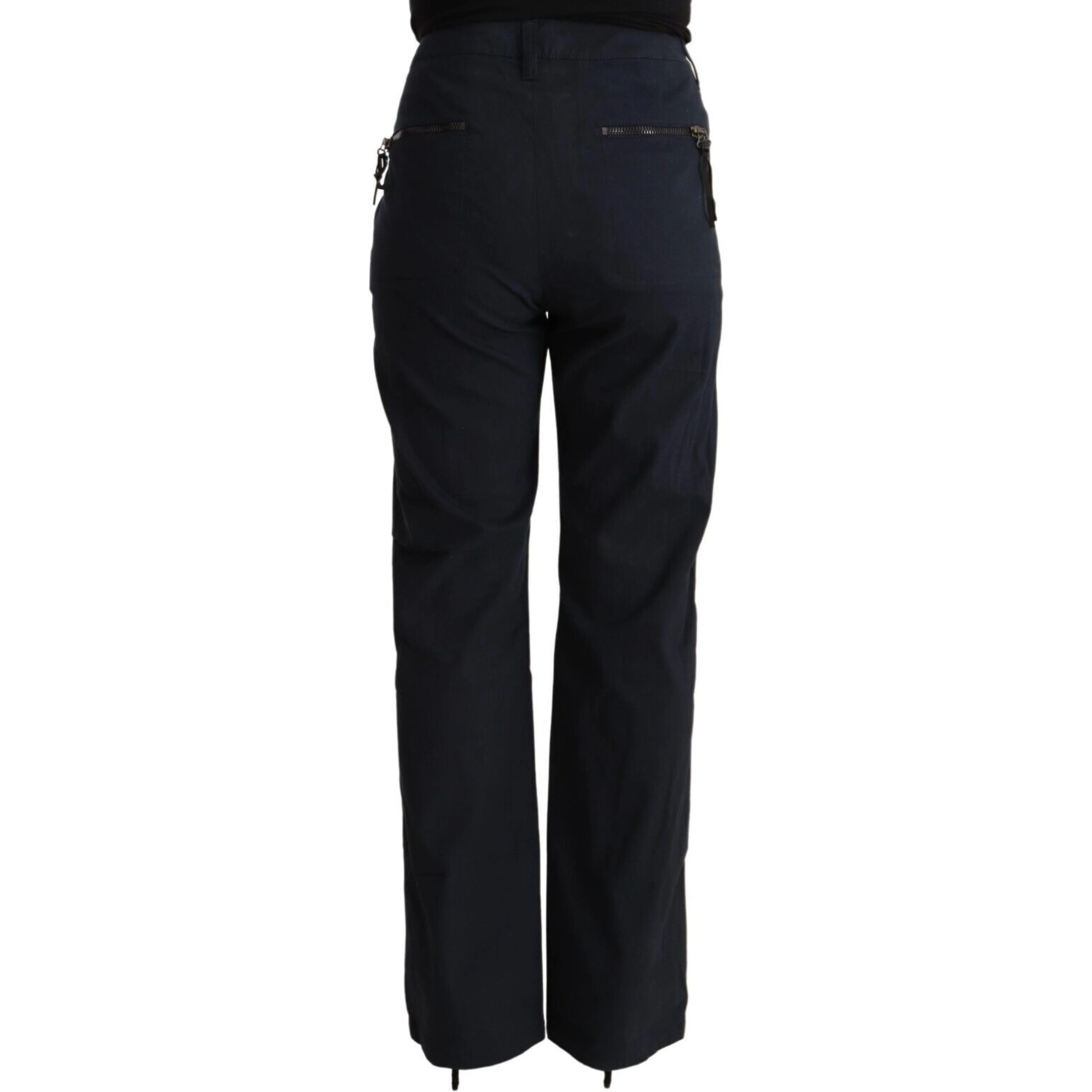 Black High Waist Tapered Cotton Pants