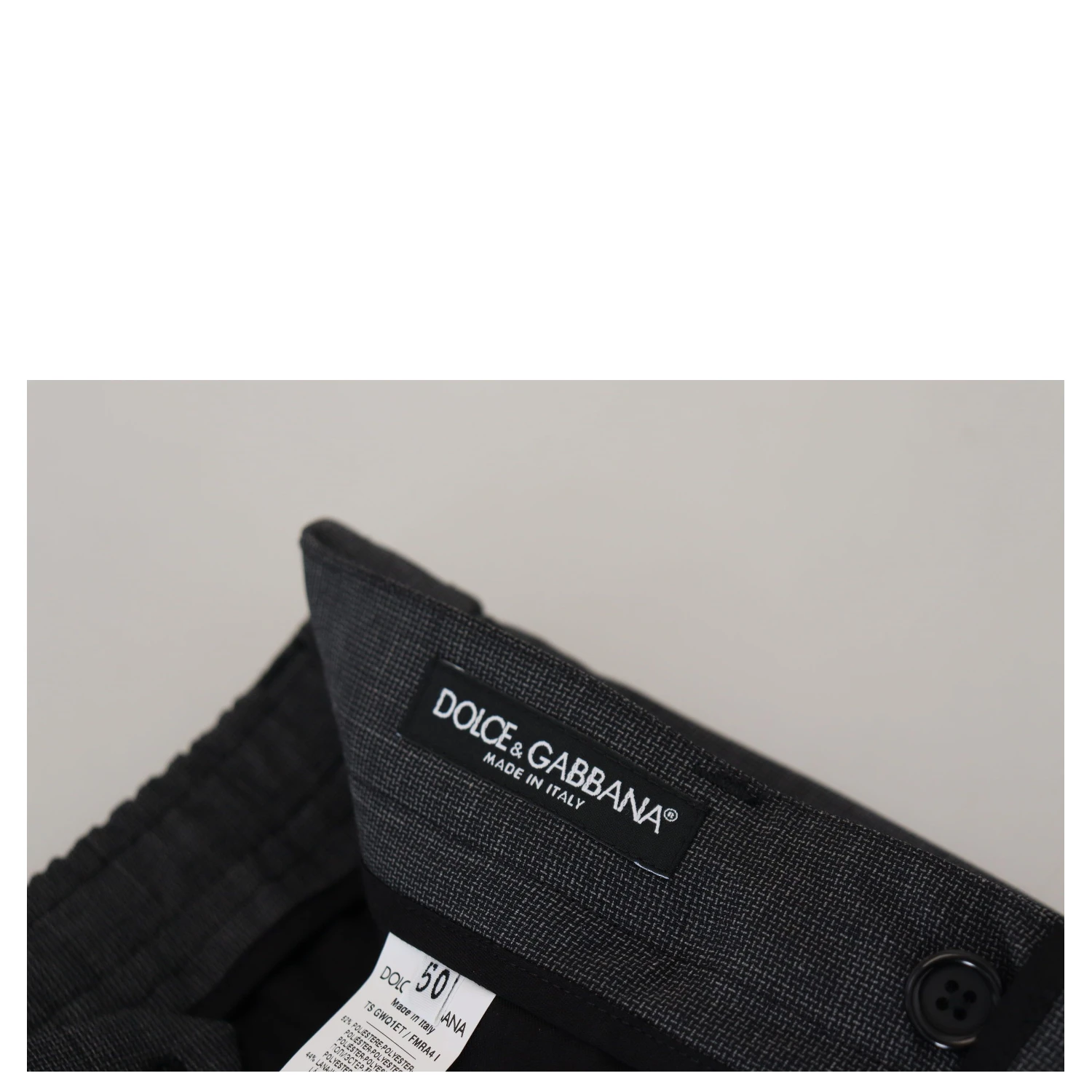 Gray Checked Cargo Trousers Stretch Pants