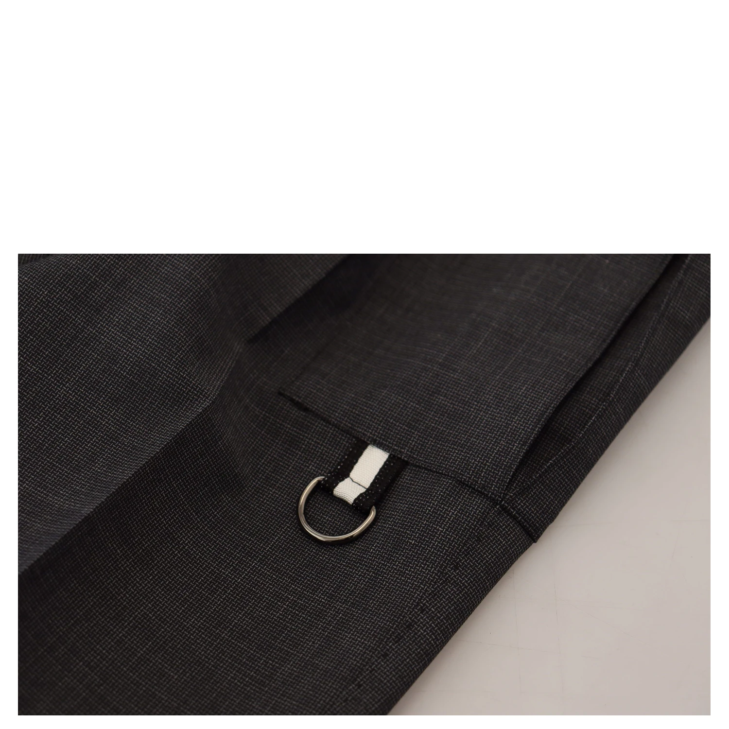 Gray Checked Cargo Trousers Stretch Pants