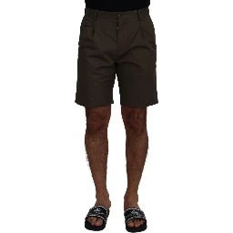 Green Chinos Cotton Casual Shorts