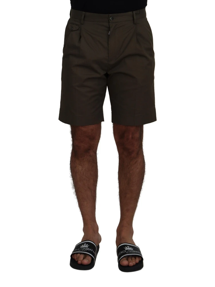 Green Chinos Cotton Casual Shorts