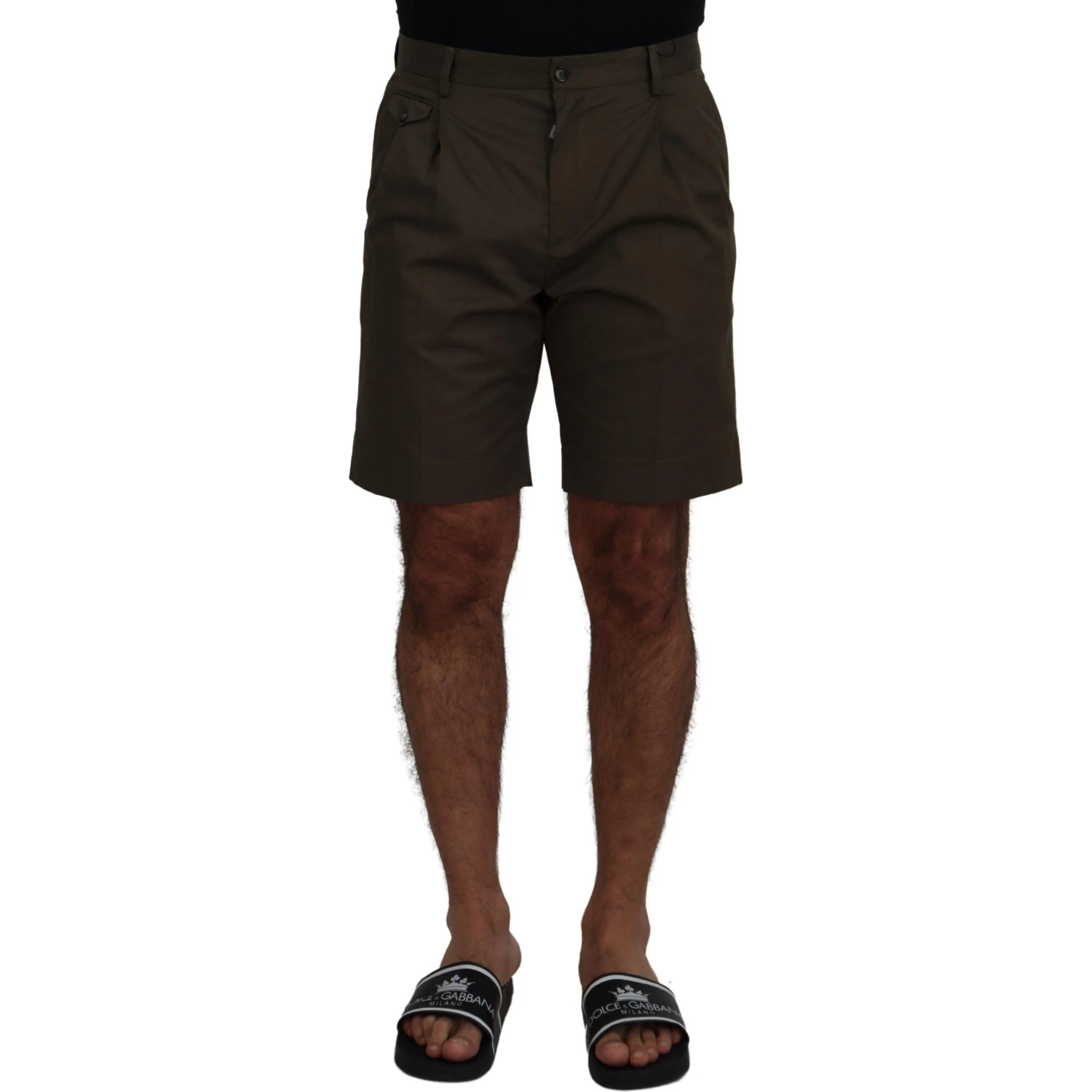 Green Chinos Cotton Casual Shorts