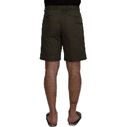 Green Chinos Cotton Casual Shorts