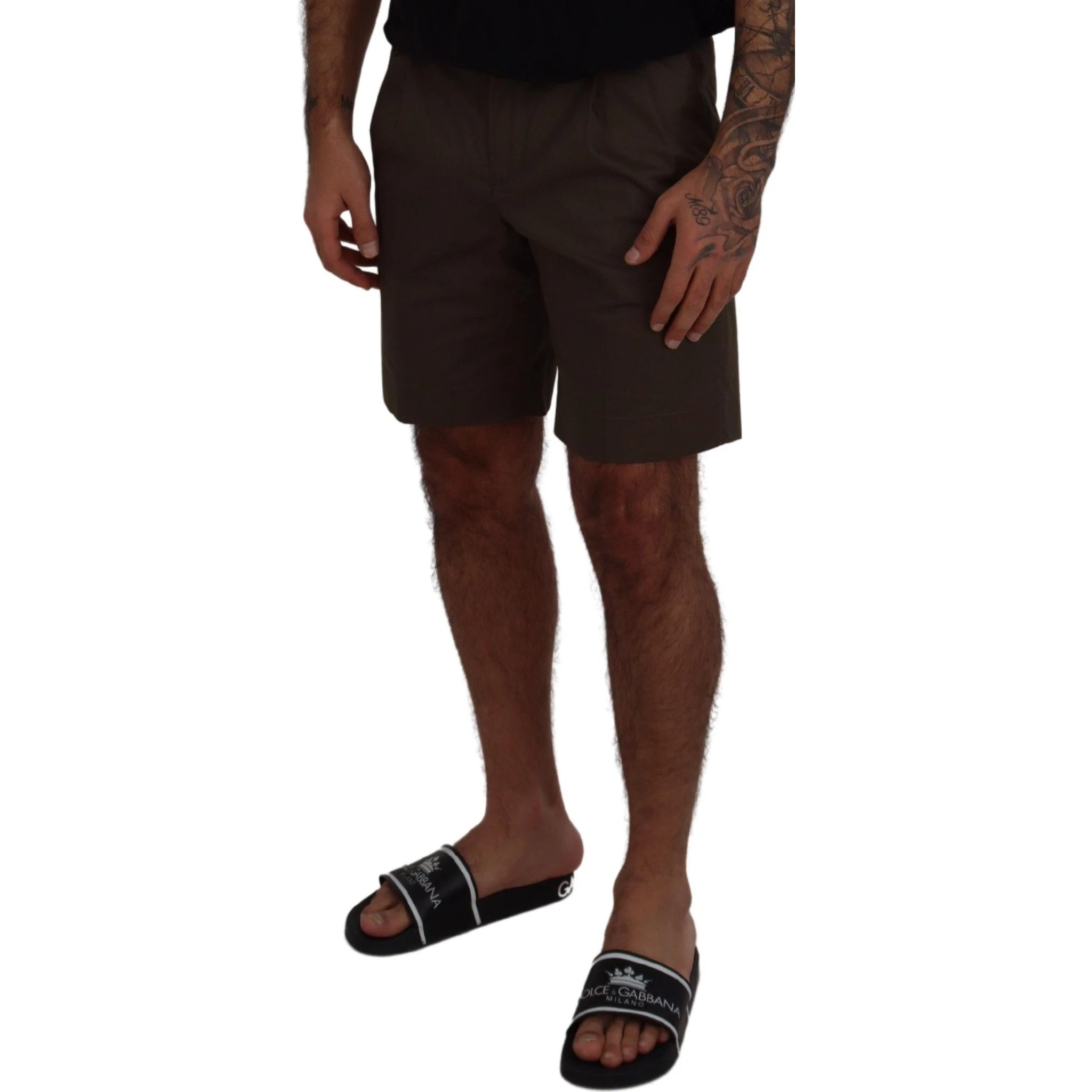 Green Chinos Cotton Casual Shorts