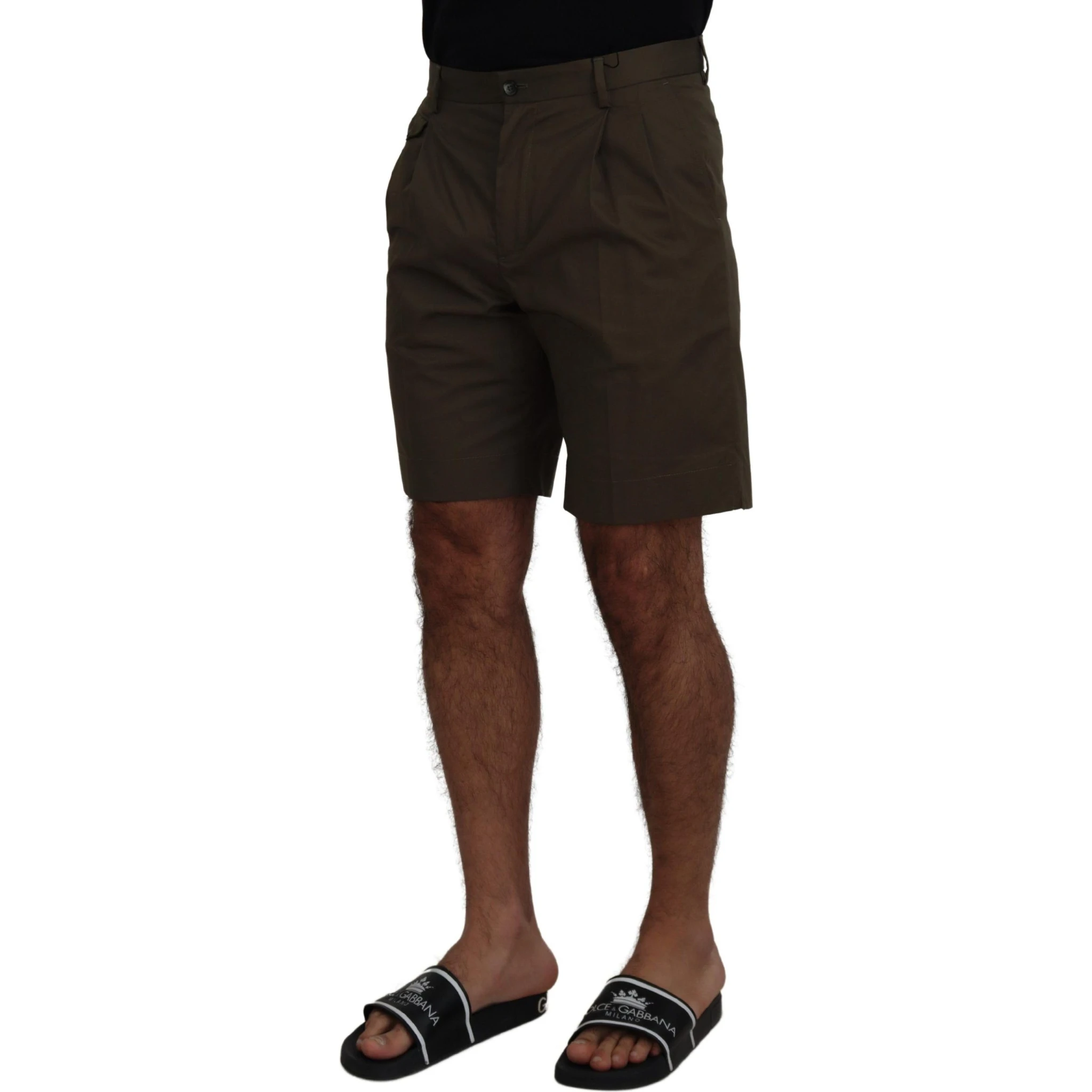 Green Chinos Cotton Casual Shorts