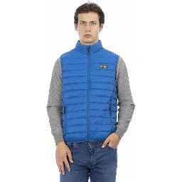 Blue Polyester Jackets & Coat