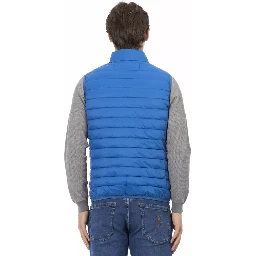 Blue Polyester Jackets & Coat