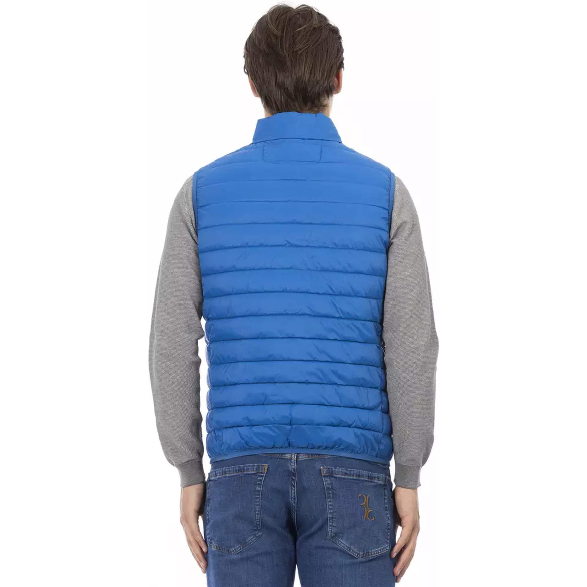 Blue Polyester Jackets & Coat