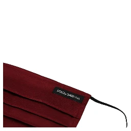 Maroon Silk Pleated Elastic Ear Strap One Size Face Mask
