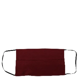 Maroon Silk Pleated Elastic Ear Strap One Size Face Mask