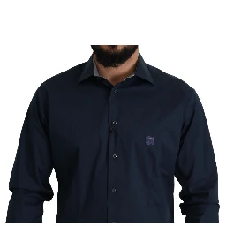 Navy Blue Cotton Dress Formal Shirt