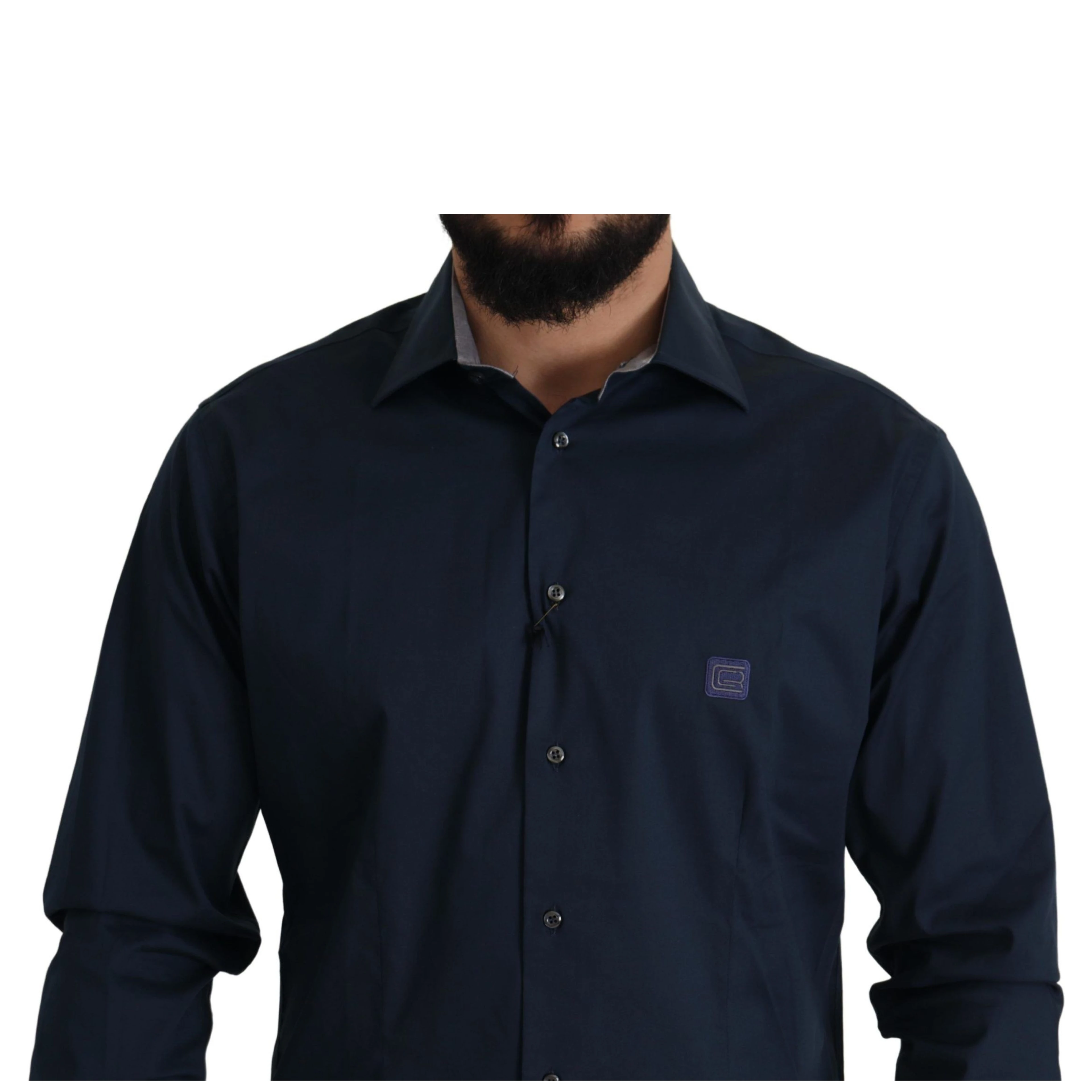Navy Blue Cotton Dress Formal Shirt