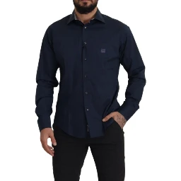 Navy Blue Cotton Dress Formal Shirt