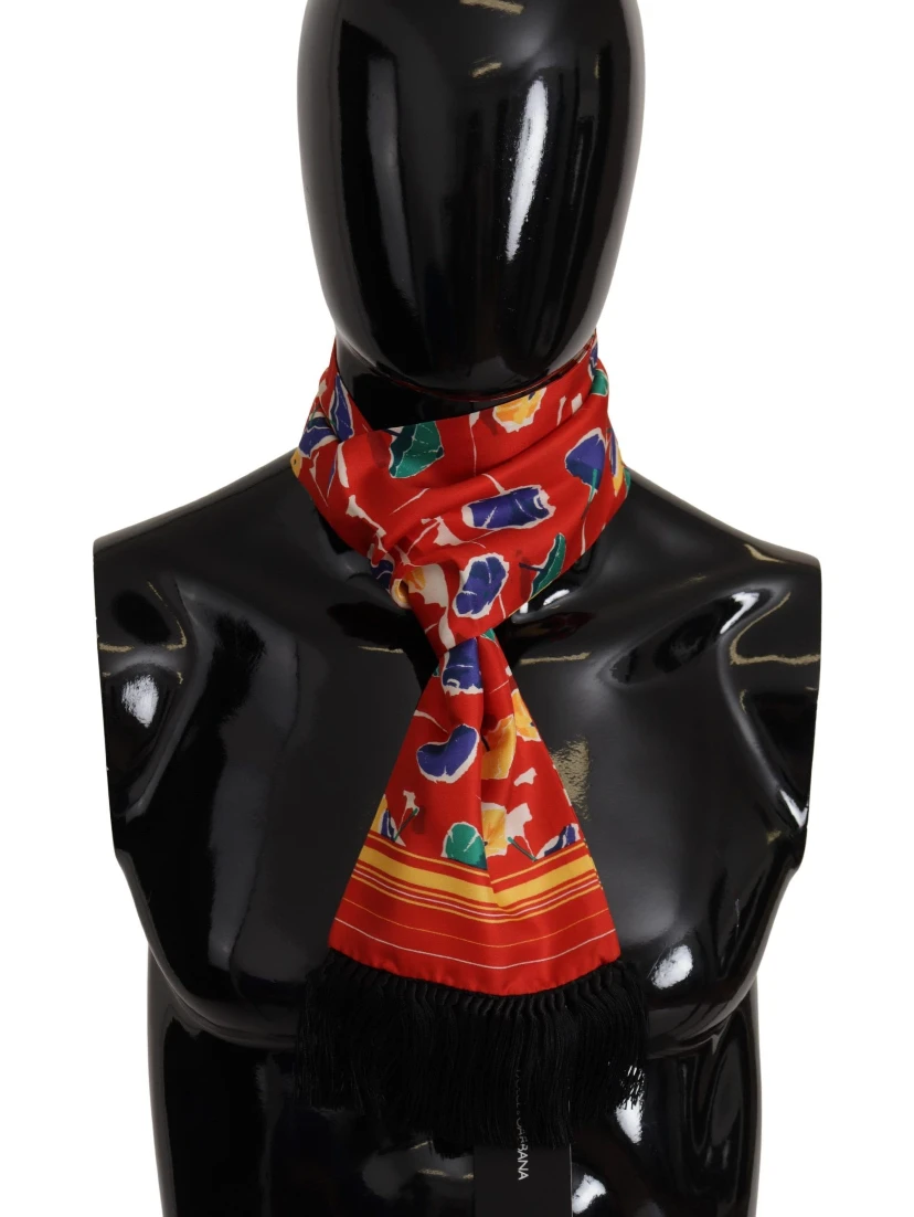 Multicolor DG Umbrellas Print Shawl Fringe Scarf