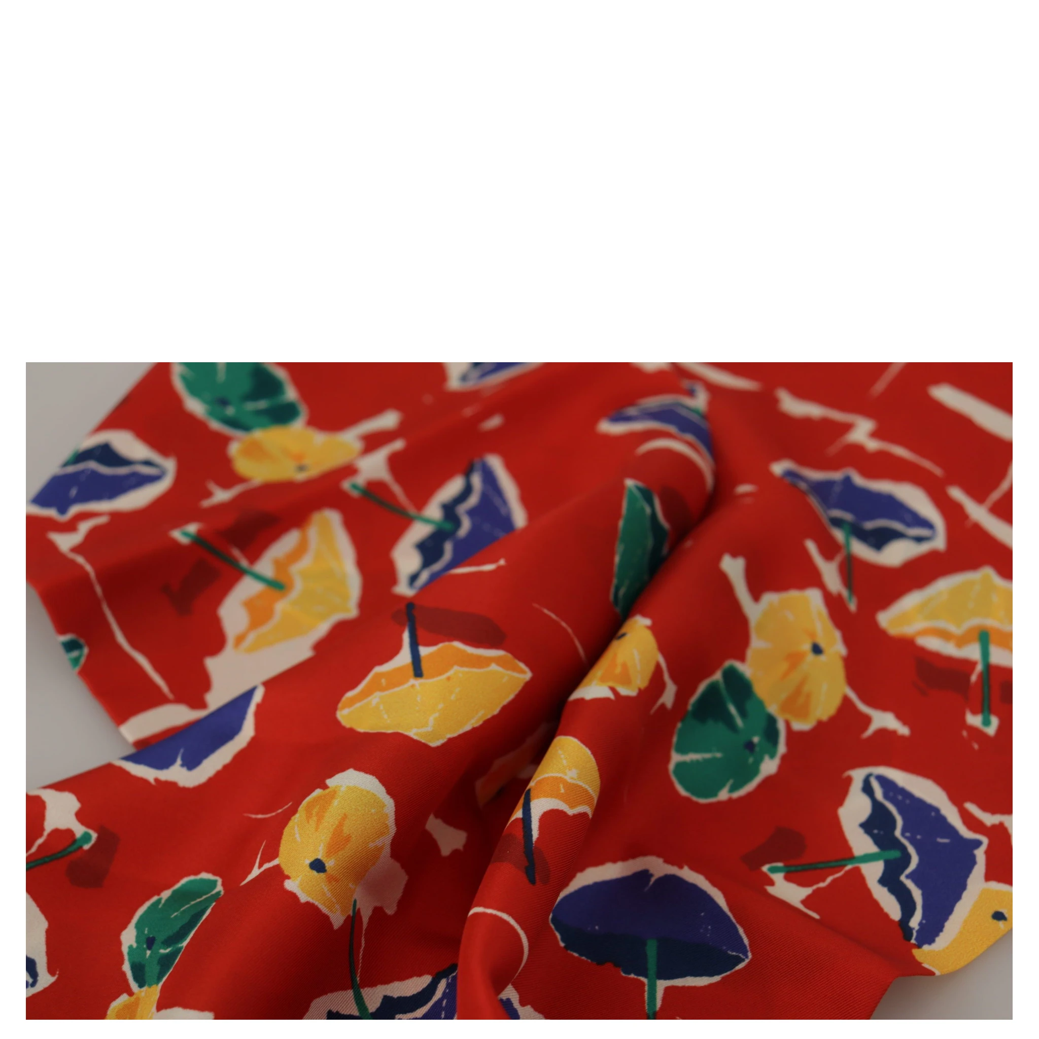 Multicolor DG Umbrellas Print Shawl Fringe Scarf