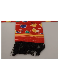 Multicolor DG Umbrellas Print Shawl Fringe Scarf