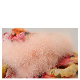 Multicolor Floral Fur Shearling Blouse Top