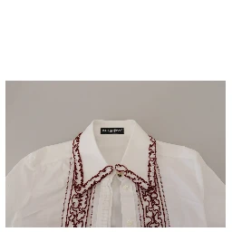 White Lace Long Sleeves Ruffle Collar Top