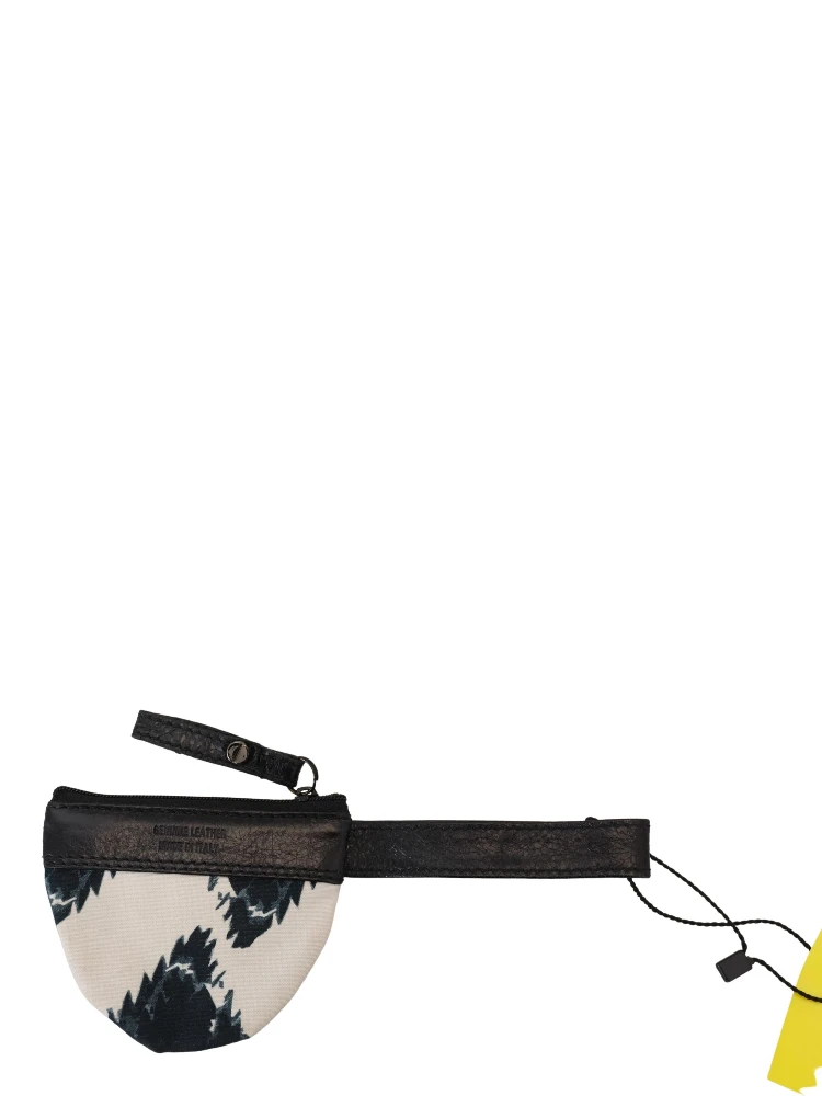 White Genuine Leather Coin Purse Strap Wallet