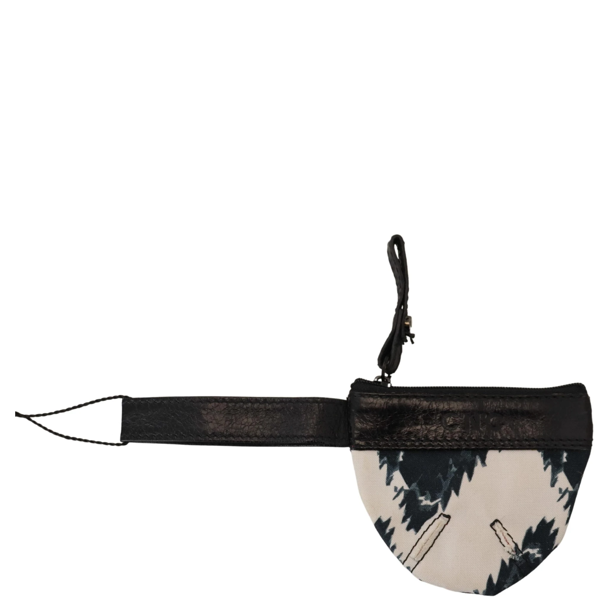 White Genuine Leather Coin Purse Strap Wallet