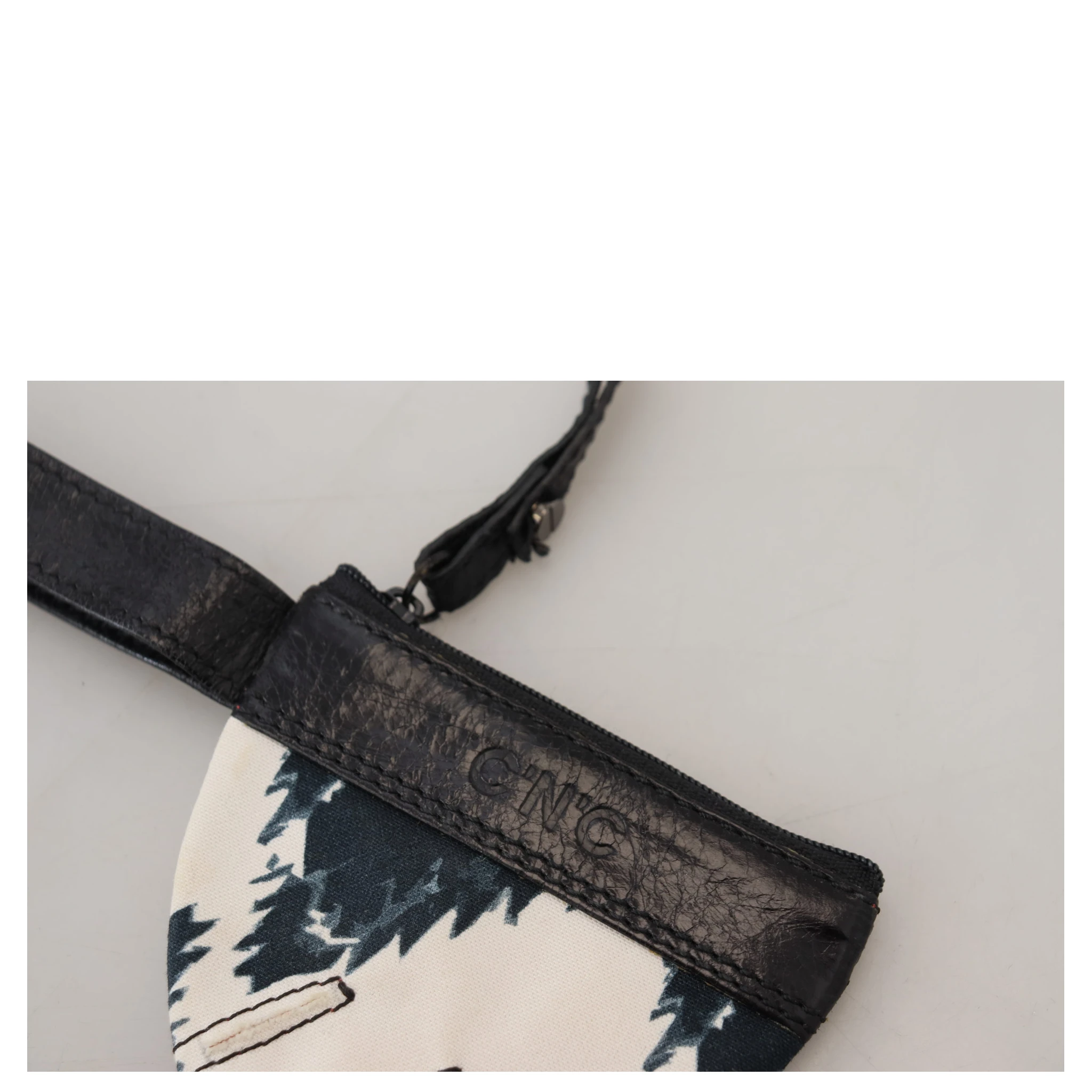 White Genuine Leather Coin Purse Strap Wallet