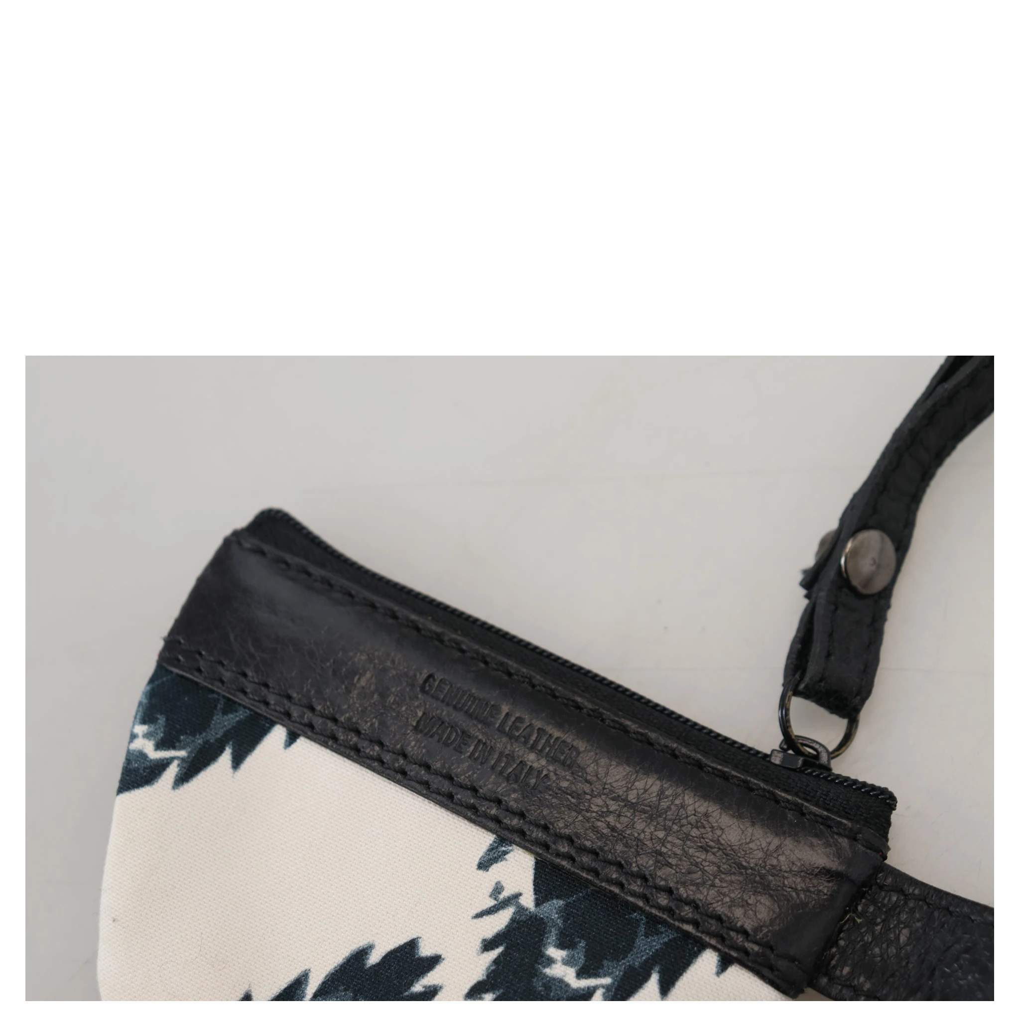 White Genuine Leather Coin Purse Strap Wallet