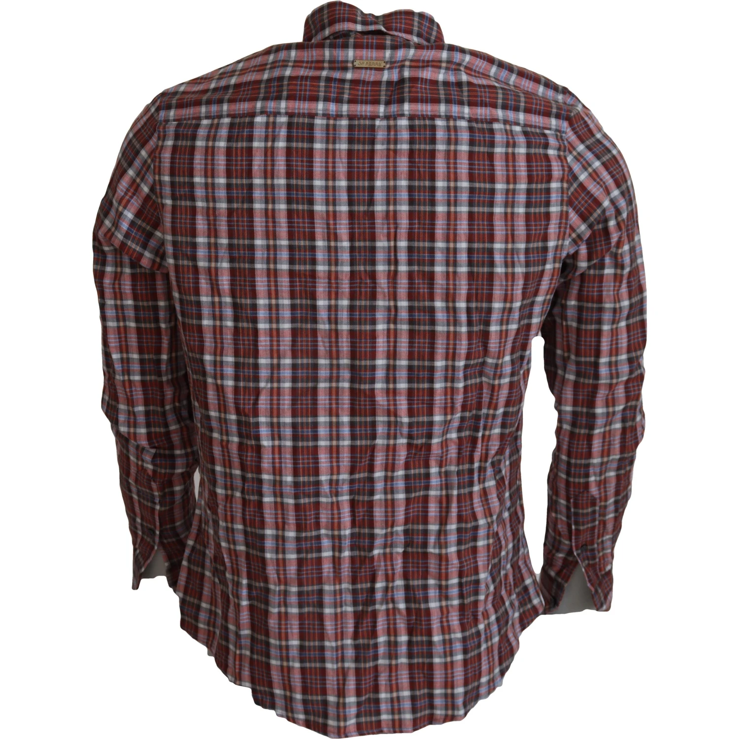 Multicolor Checkered Cotton Long Sleeves Casual Shirt