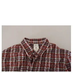 Multicolor Checkered Cotton Long Sleeves Casual Shirt