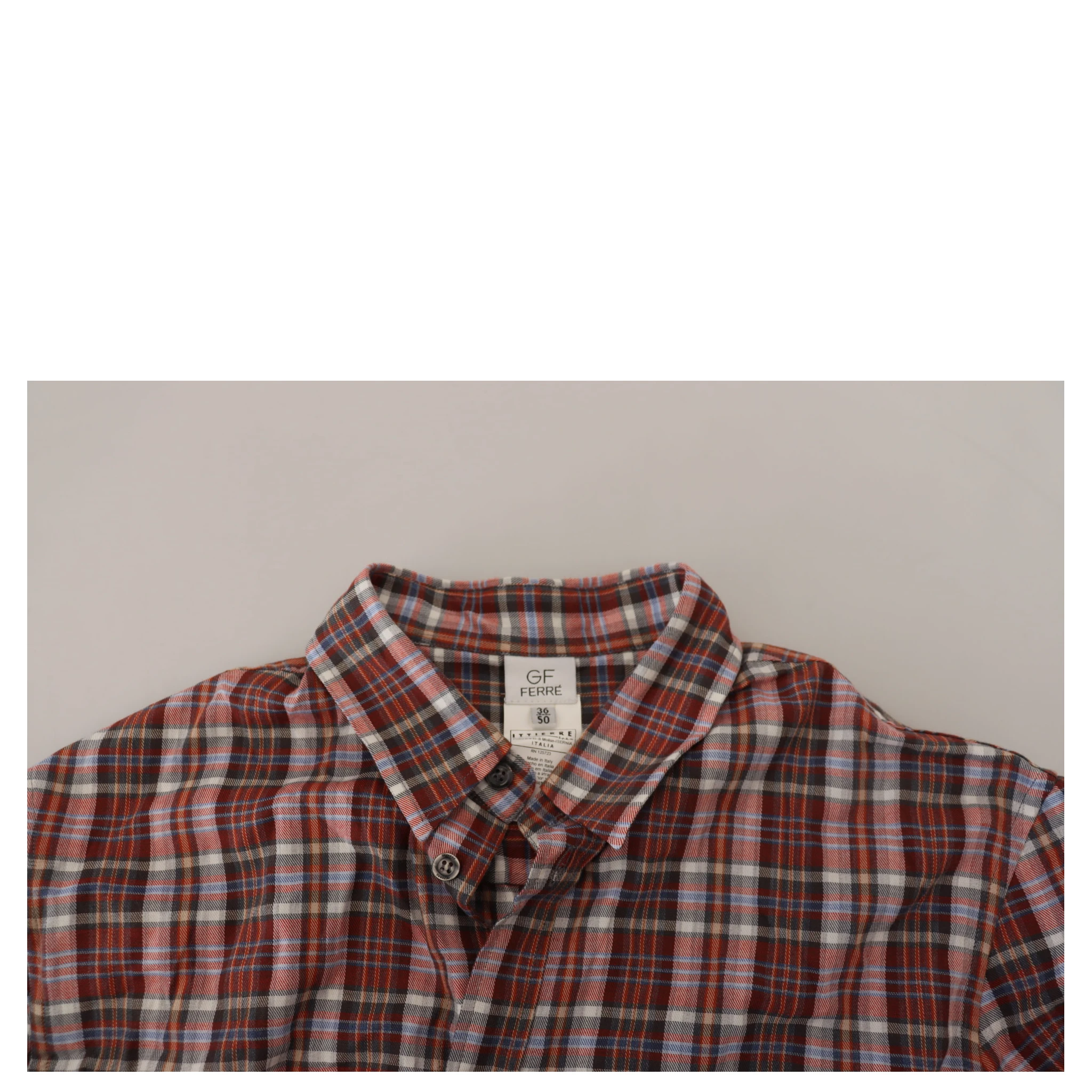 Multicolor Checkered Cotton Long Sleeves Casual Shirt