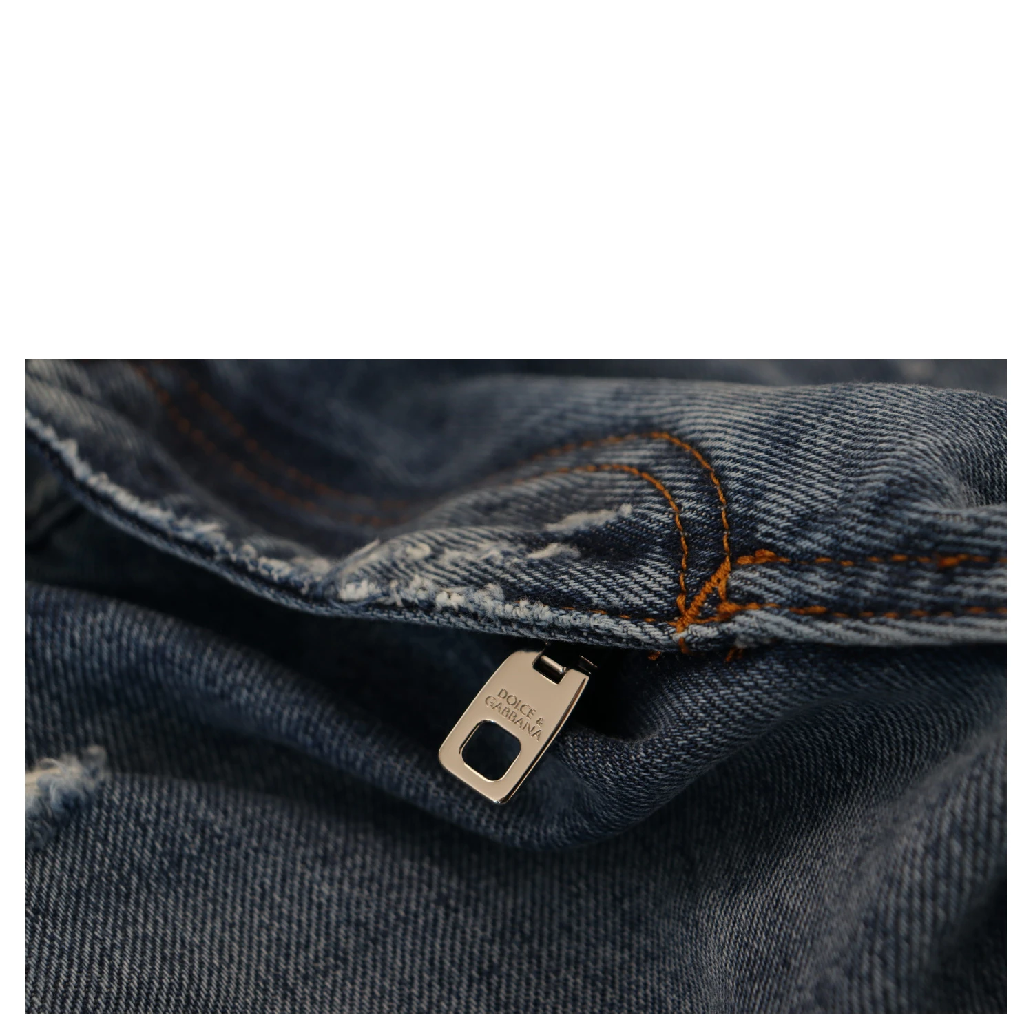 Blue Cotton Tattered Men Denim Jeans