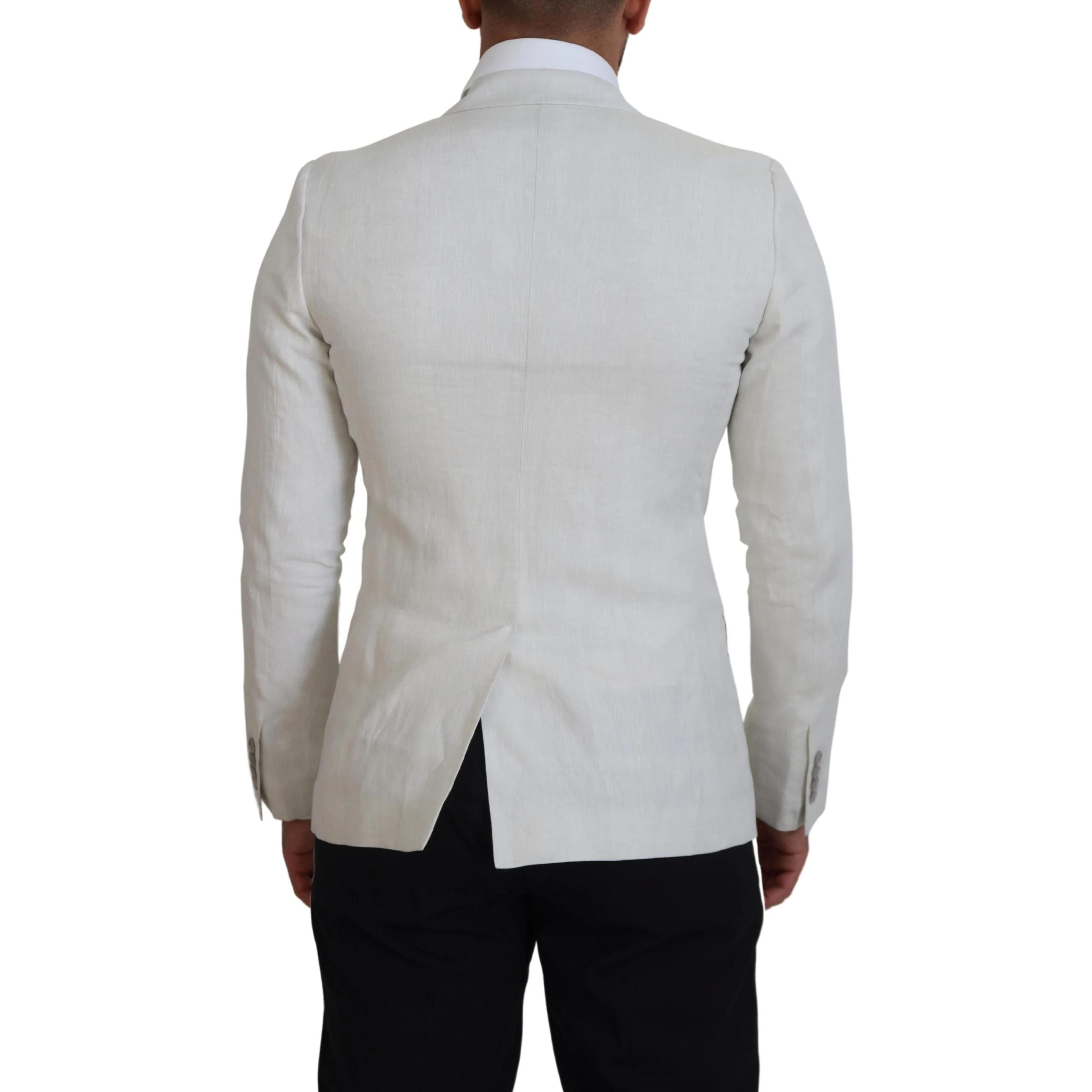 White Linen Slim Fit Jacket Blazer