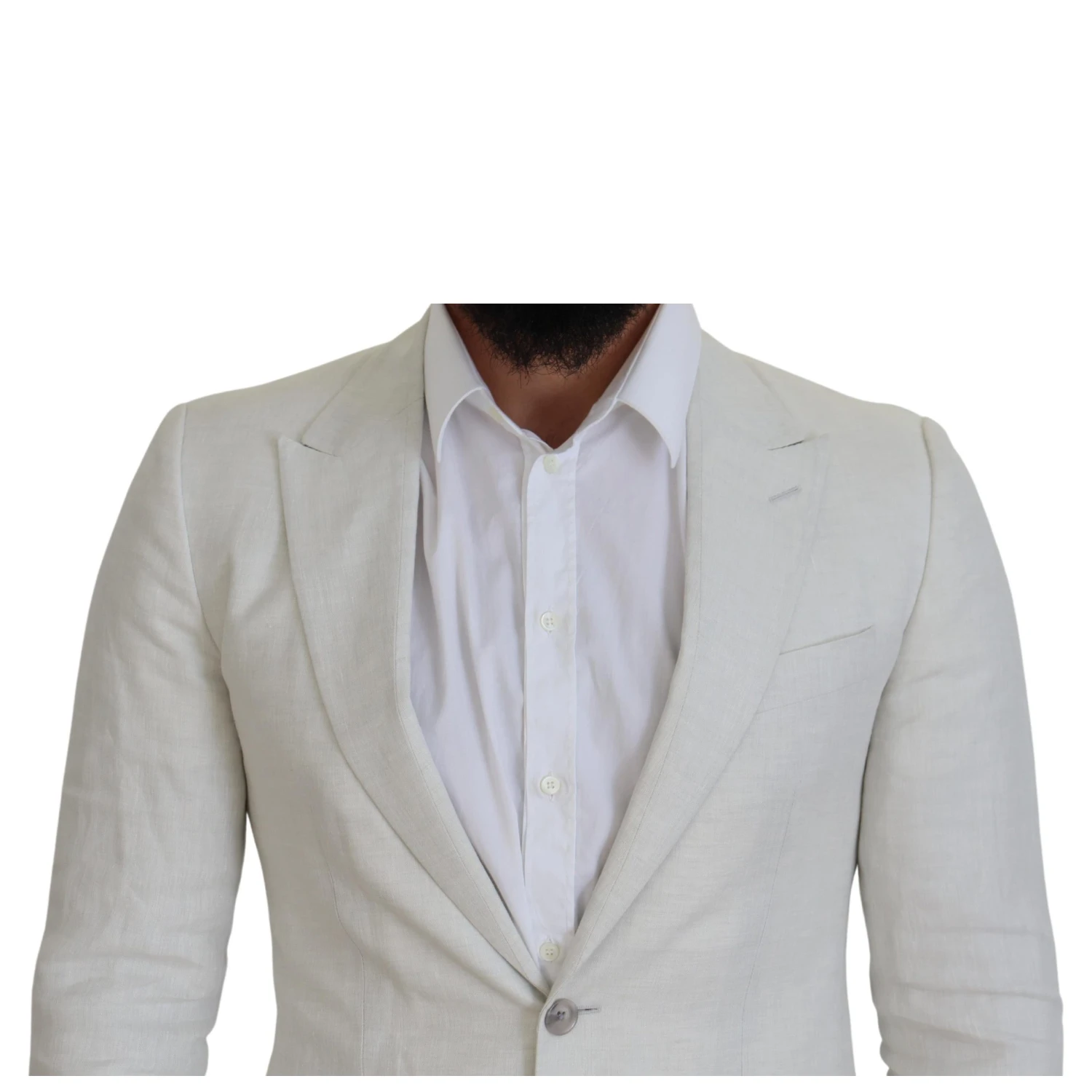 White Linen Slim Fit Jacket Blazer