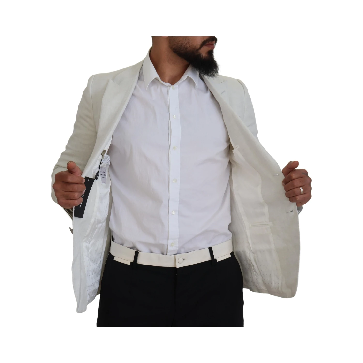 White Linen Slim Fit Jacket Blazer