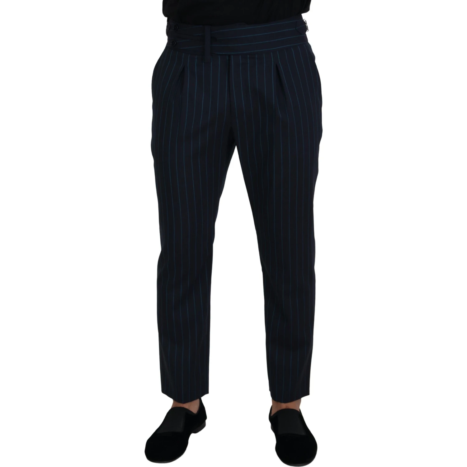 Blue Striped Men Formal Pants