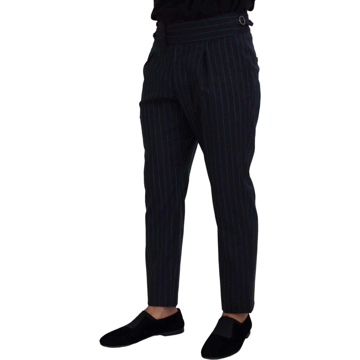 Blue Striped Men Formal Pants