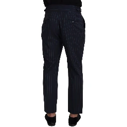 Blue Striped Men Formal Pants