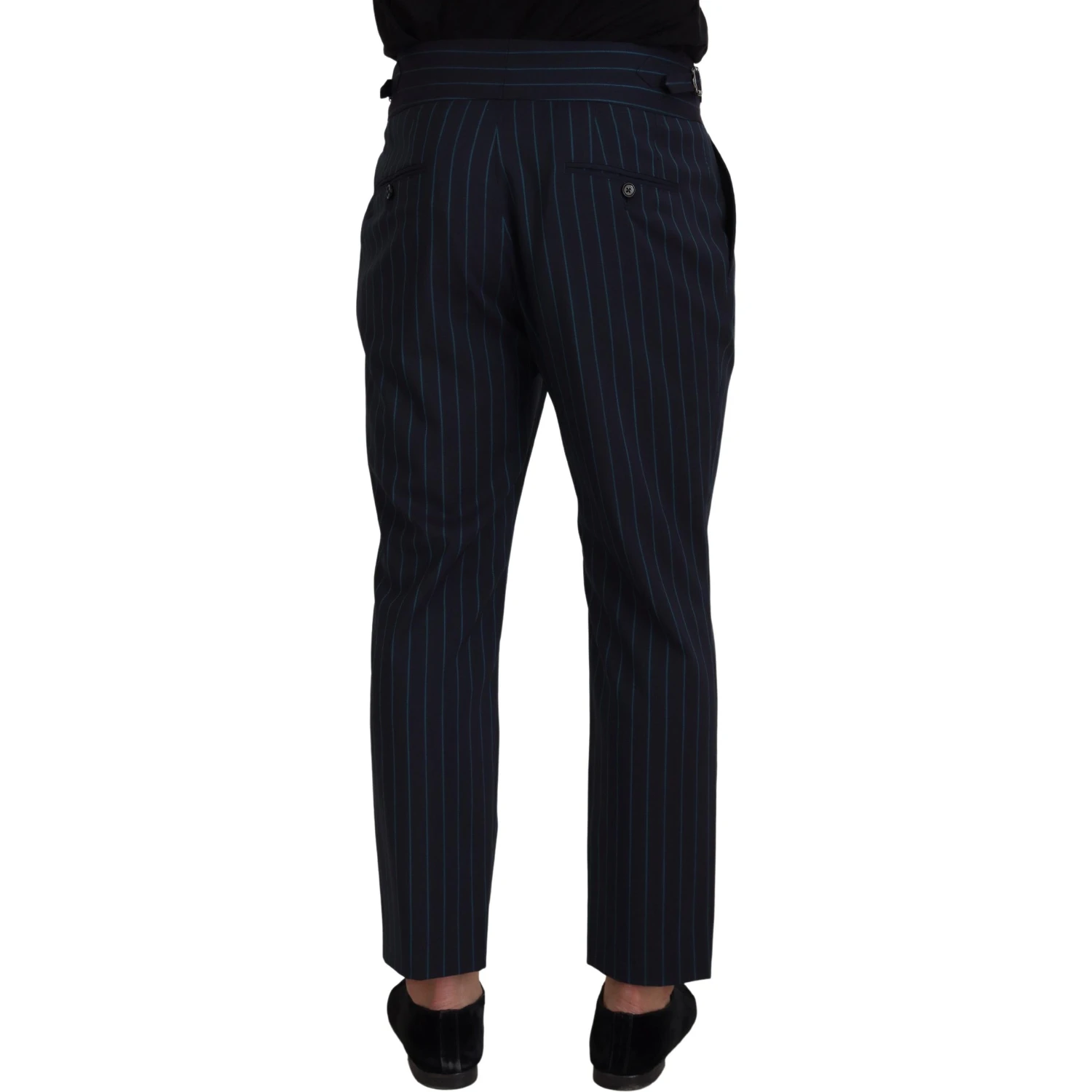 Blue Striped Men Formal Pants