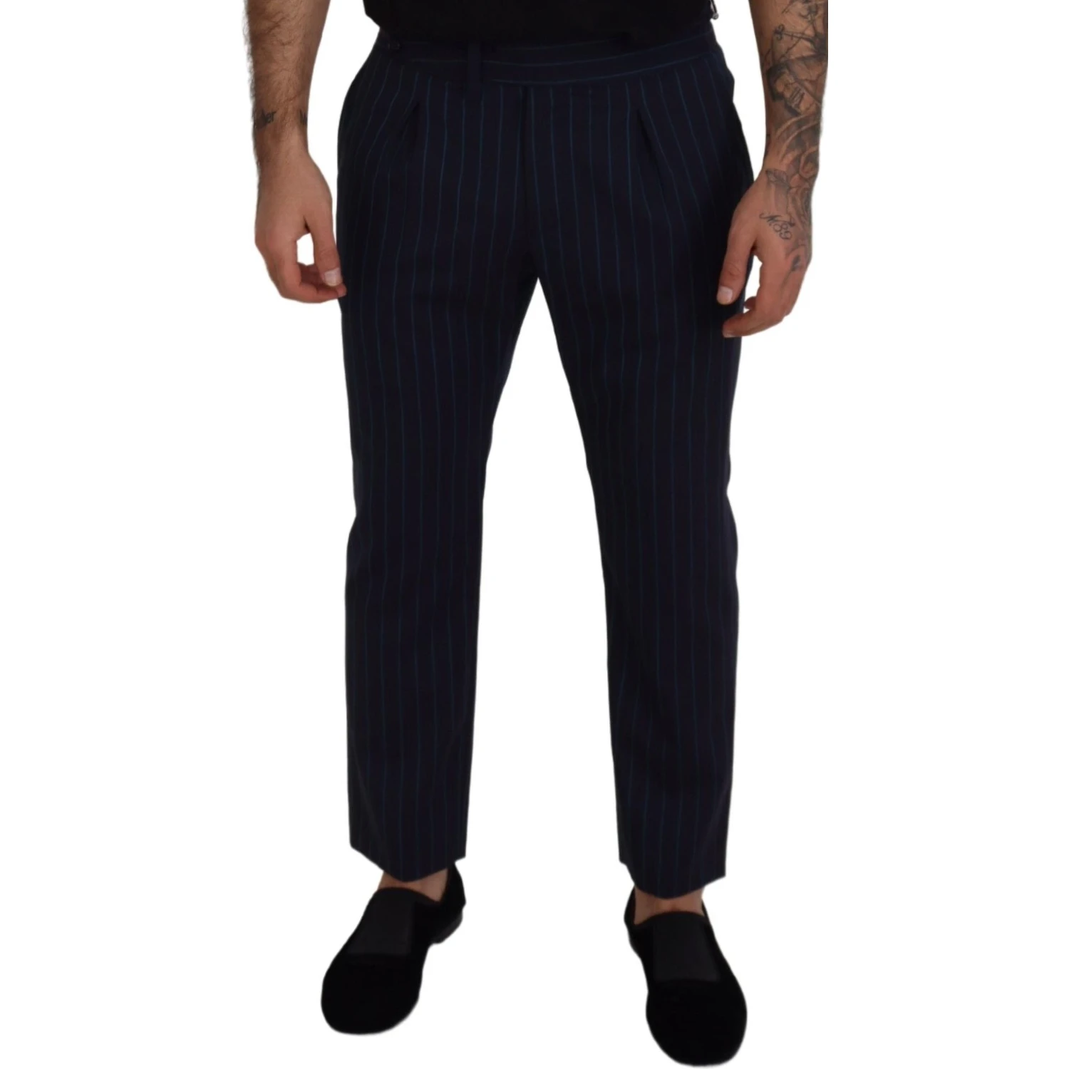 Blue Striped Men Formal Pants
