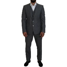 Gray MARTINI 3 Piece Slim Fit Suit