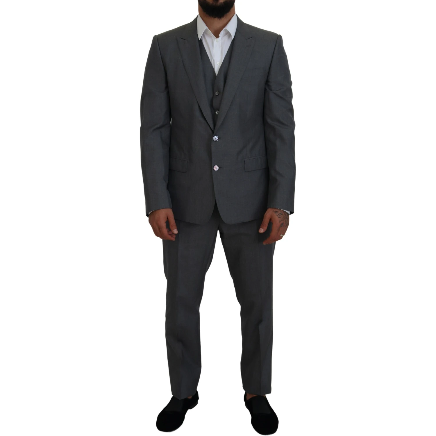 Gray MARTINI 3 Piece Slim Fit Suit