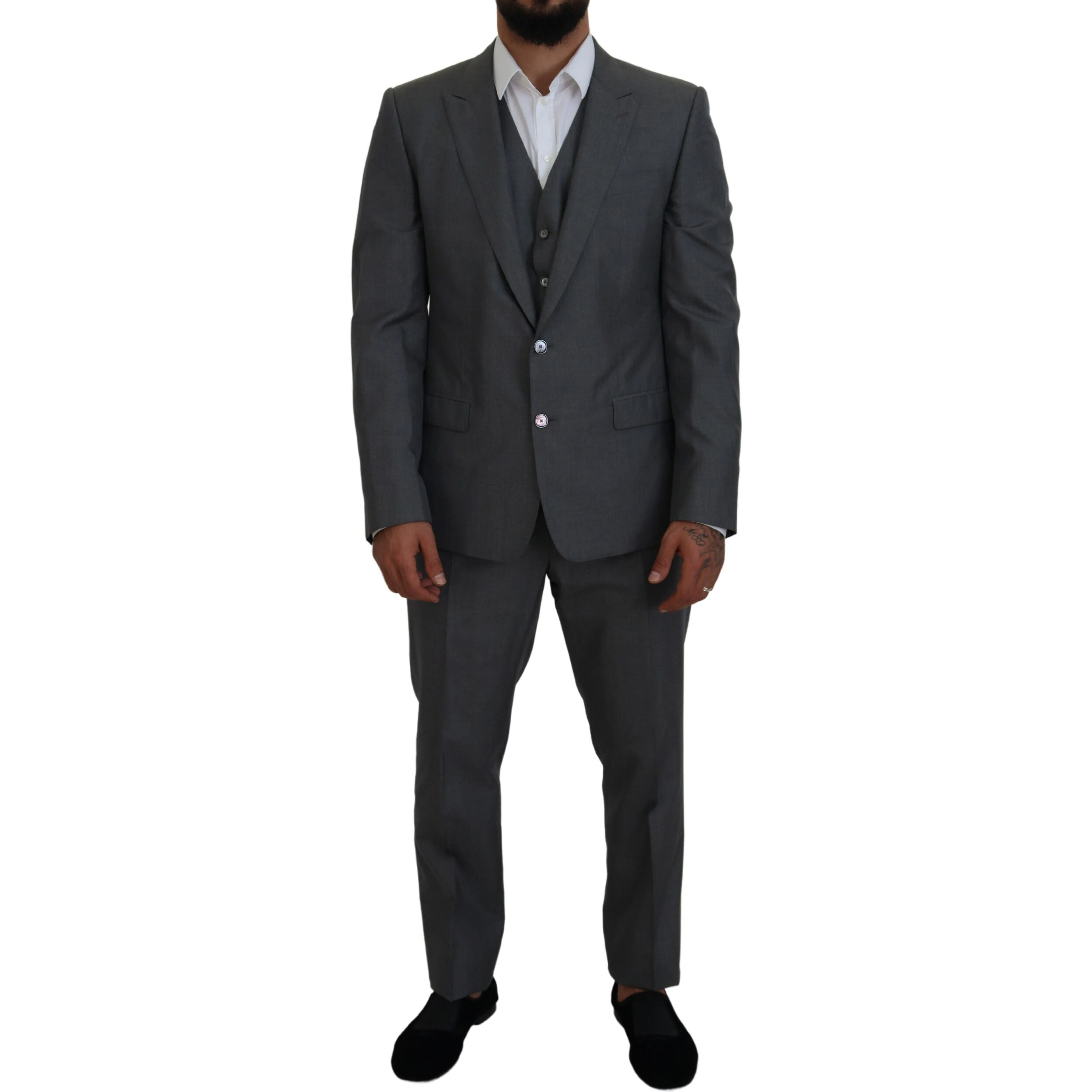 Gray MARTINI 3 Piece Slim Fit Suit
