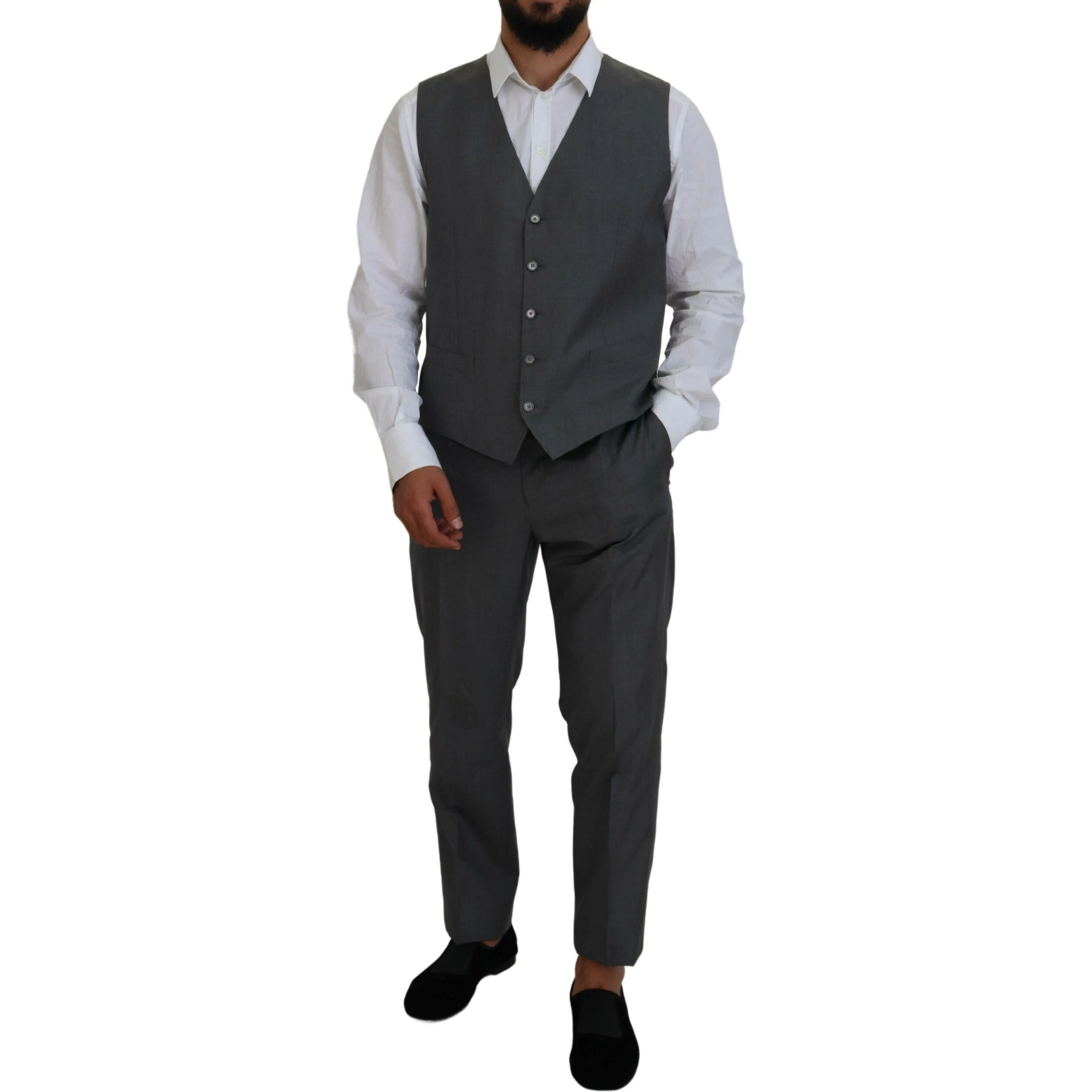 Gray MARTINI 3 Piece Slim Fit Suit